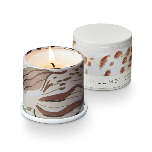 Illume Tin Candle: Driftwood - Freshie & Zero Studio Shop
