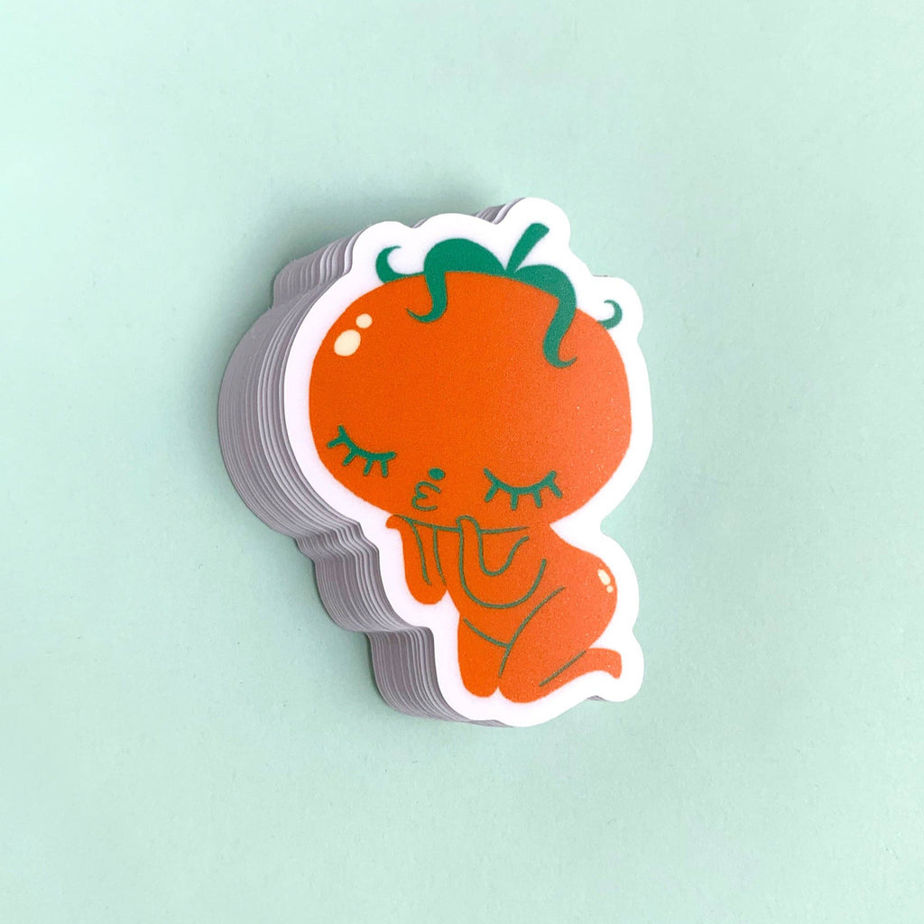 Kissy Tomato Vinyl Sticker - Freshie & Zero Studio Shop