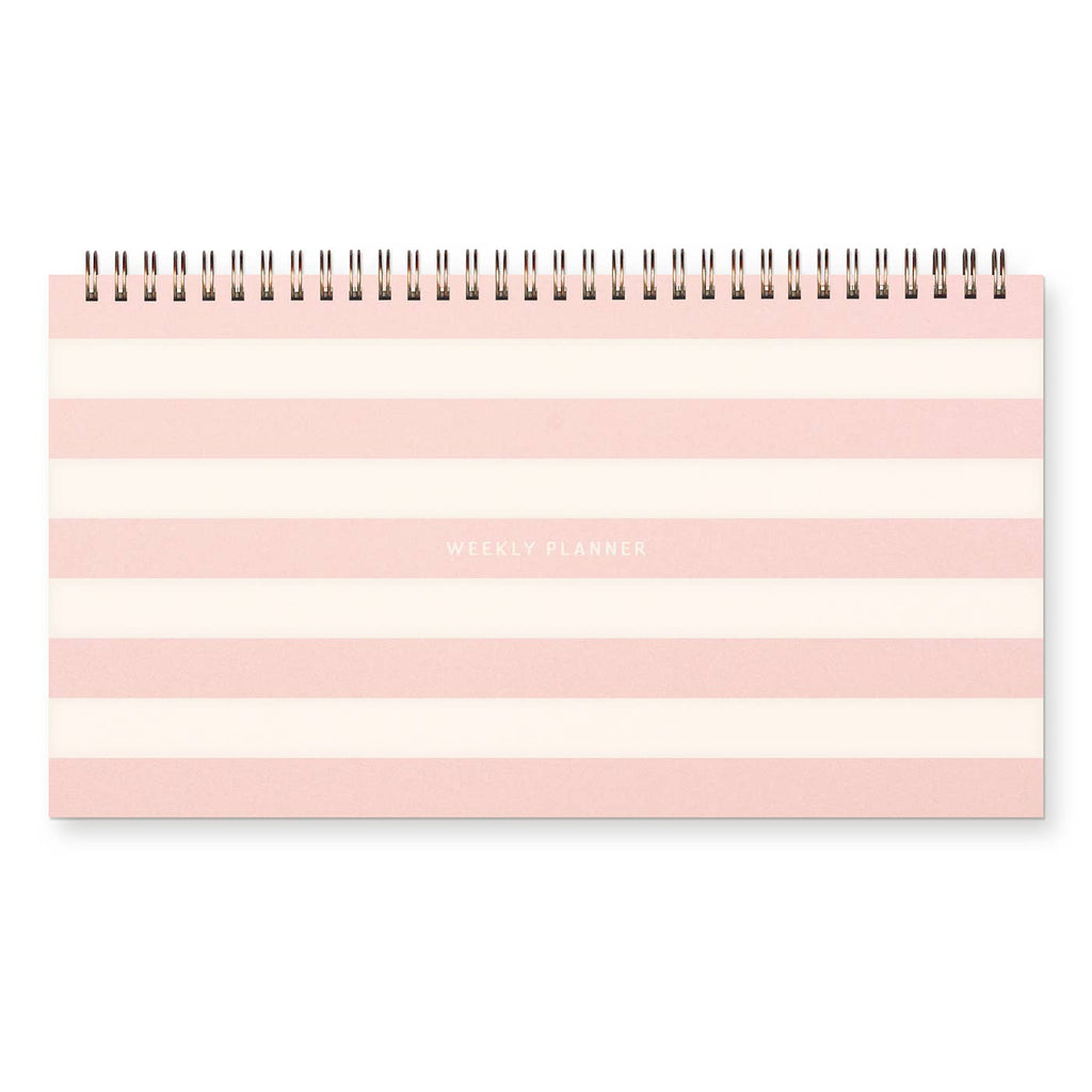 Pink Striped Undated Weekly Planner - Freshie & Zero Studio Shop