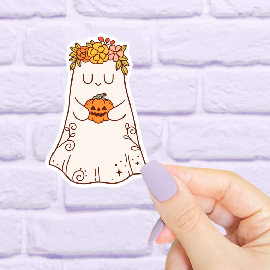 Boho Ghost Vinyl Sticker - Freshie & Zero Studio Shop