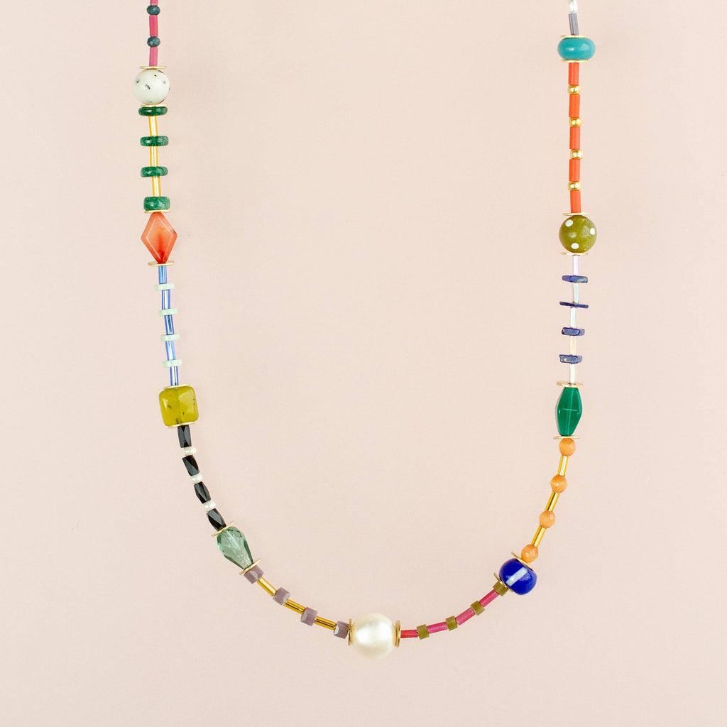 Colorful Beaded Necklace by Jill Makes - Freshie & Zero Studio Shop