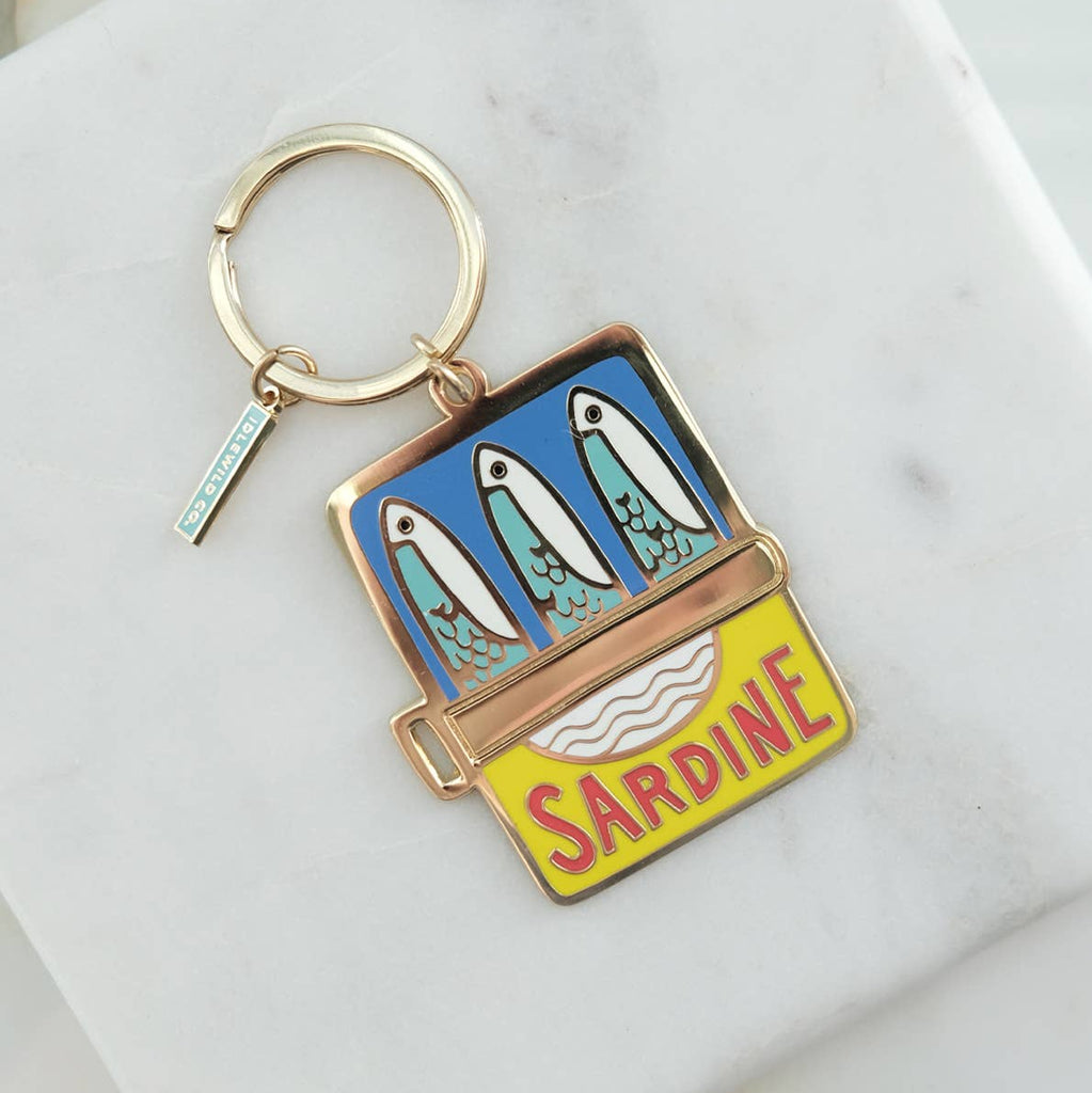 Tinned Fish Enamel Bag Charm / Keychain - Freshie & Zero Studio Shop