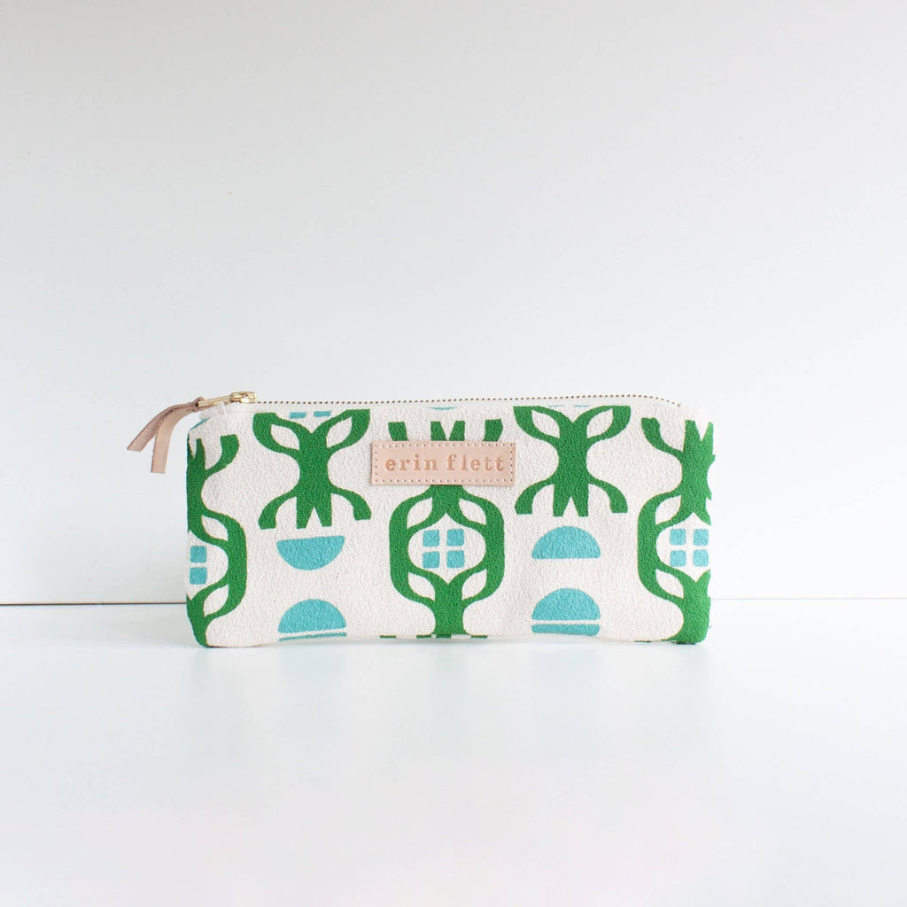 Turquoise + Green Chalet Pencil Bag | Erin Flett - Freshie & Zero Studio Shop