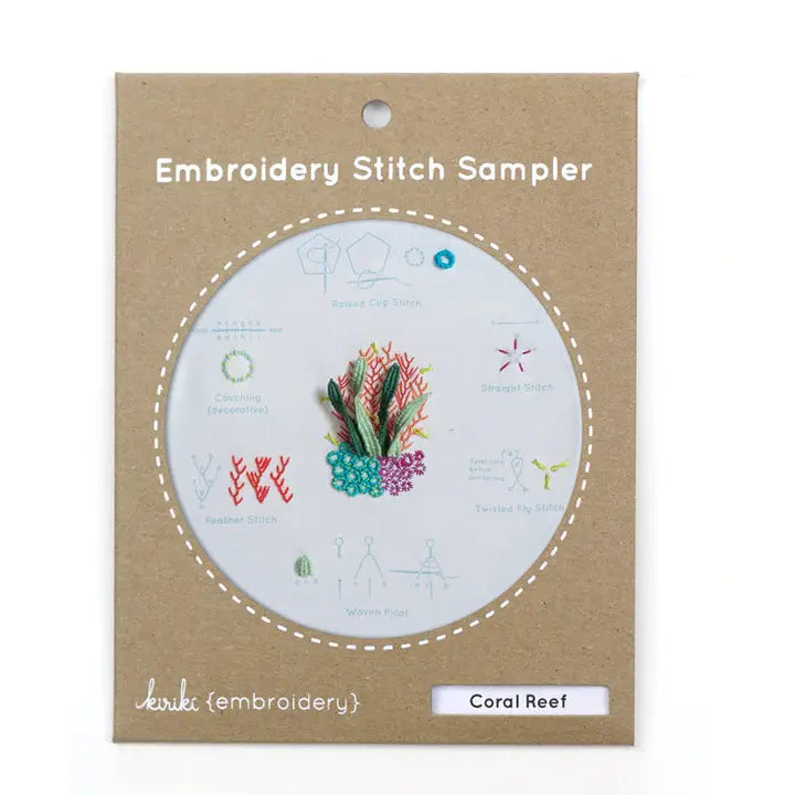 Embroidery Sampler Kit: Coral Reef - Freshie & Zero Studio Shop