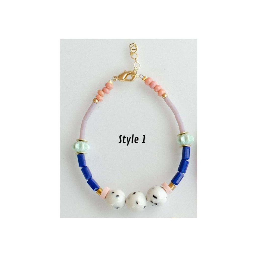 Zinnia Colorful Beaded Stacking Bracelets by Jill Makes - Freshie & Zero Studio Shop