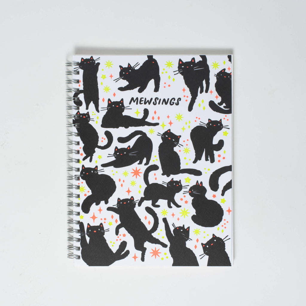 Mewsings Cat Letterpress Blank Notebook - Freshie & Zero Studio Shop