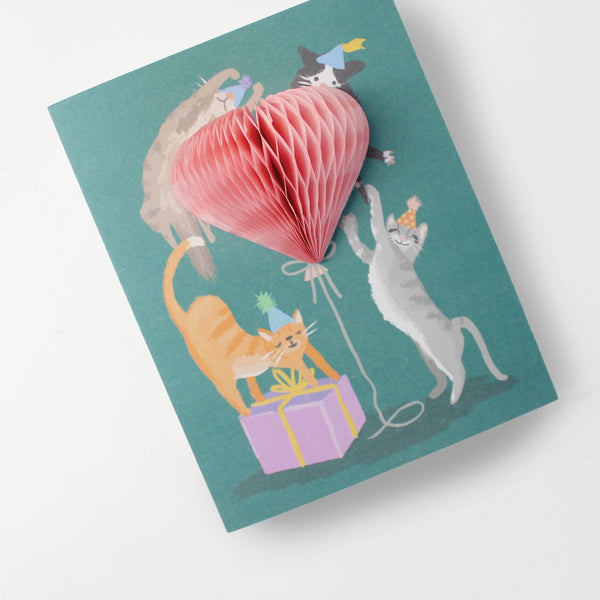 Party Kittens Pop-up - Birthday Card - Freshie & Zero Studio Shop