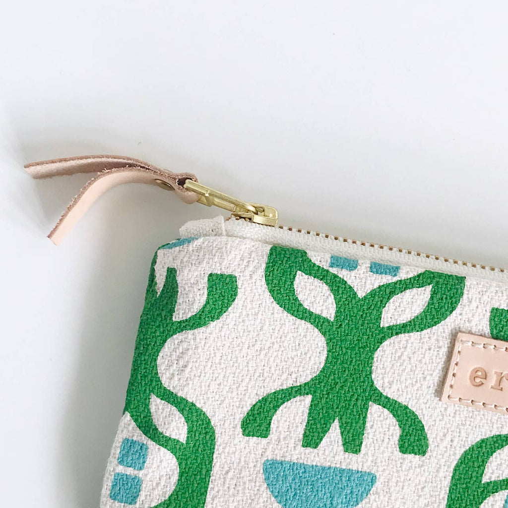 Turquoise + Green Chalet Pencil Bag | Erin Flett - Freshie & Zero Studio Shop
