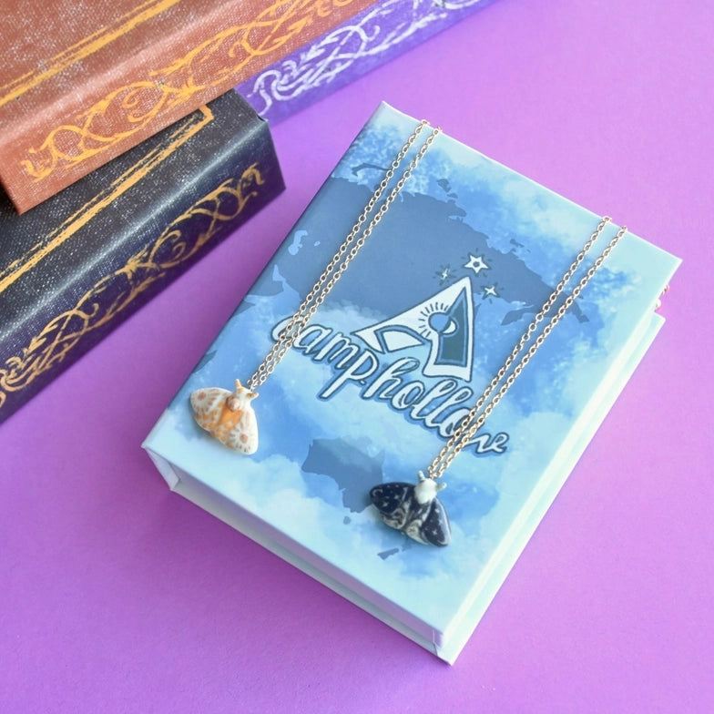 Sunbeam Moth Charm Necklace - Freshie & Zero Studio Shop