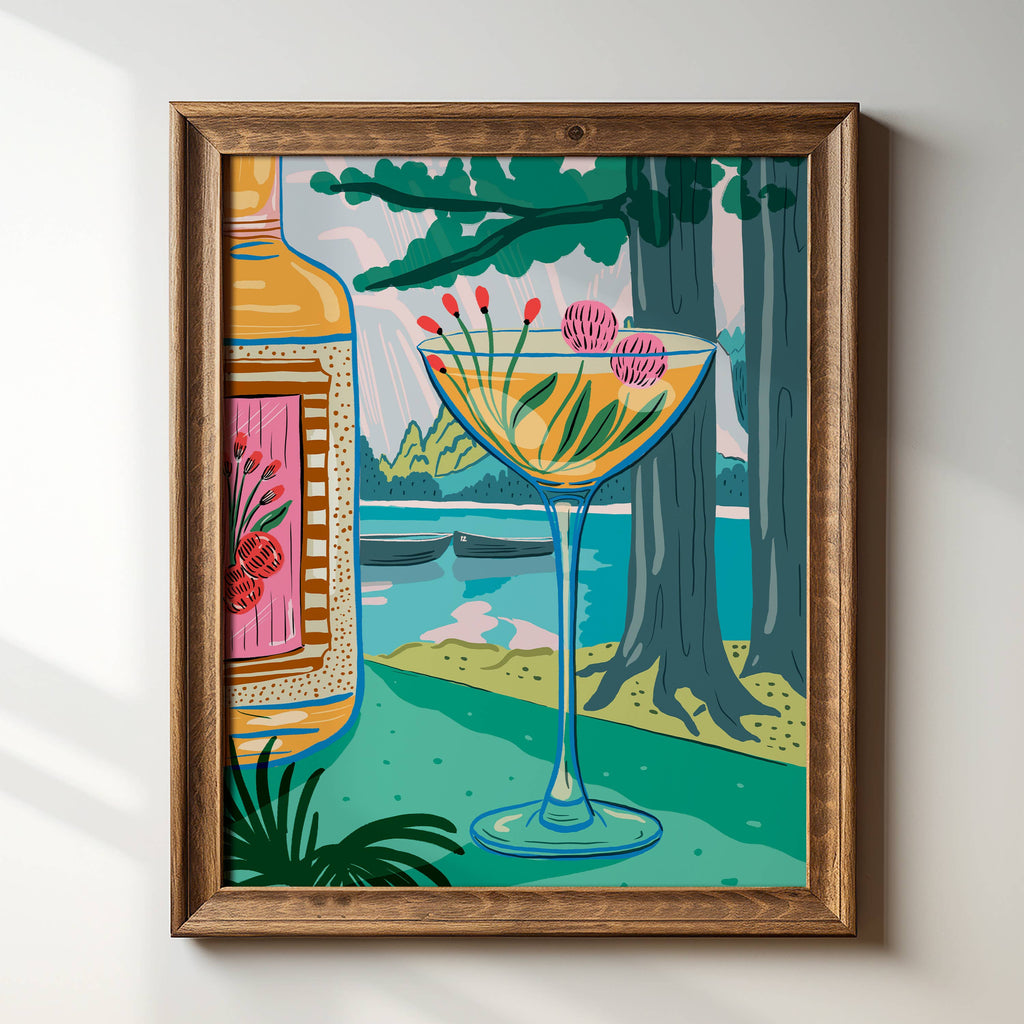 Italian Lakeside Art Print by Tara Reed - 8 x 10 - Freshie & Zero Studio Shop