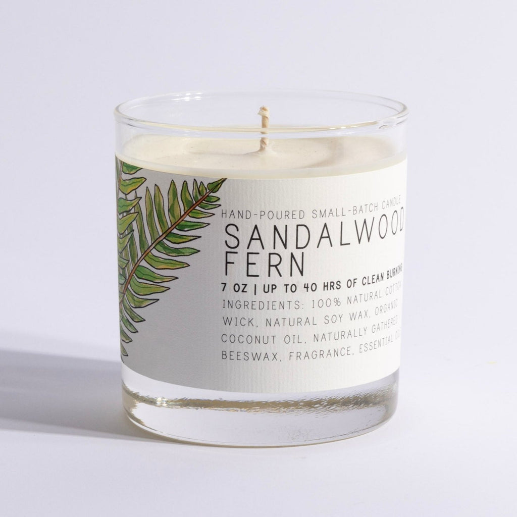 Sandalwood Fern 7oz - Just Bee Candle - Freshie & Zero Studio Shop