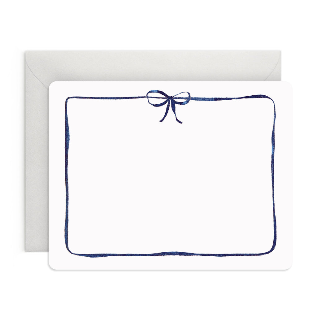 Navy Bow Flat Notes | Boxed Notecards - Freshie & Zero Studio Shop