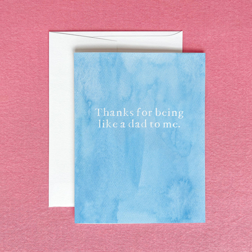 Thanks for Being Like a Dad to Me Greeting Card - Freshie & Zero Studio Shop