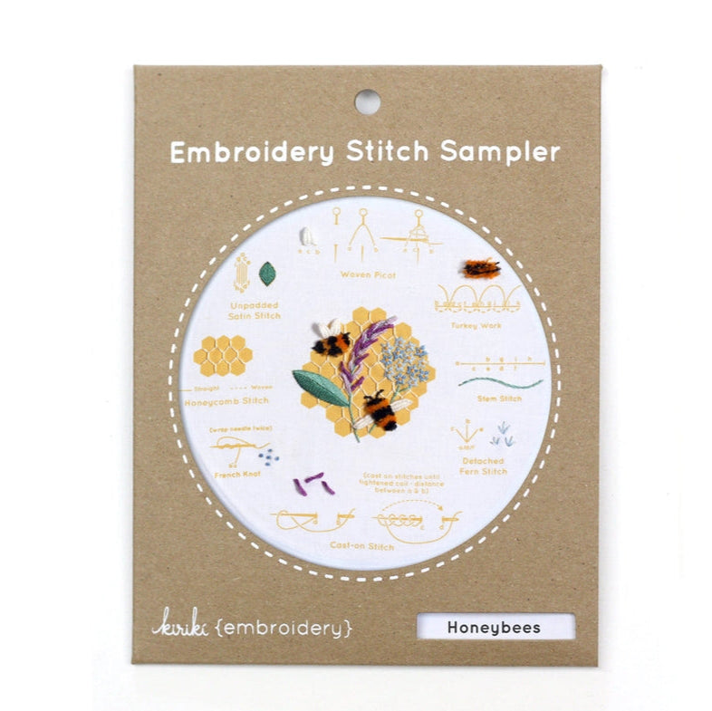 Embroidery Sampler Kit: Honeybees - Freshie & Zero Studio Shop