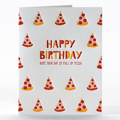 Pizza Birthday Card - Freshie & Zero Studio Shop