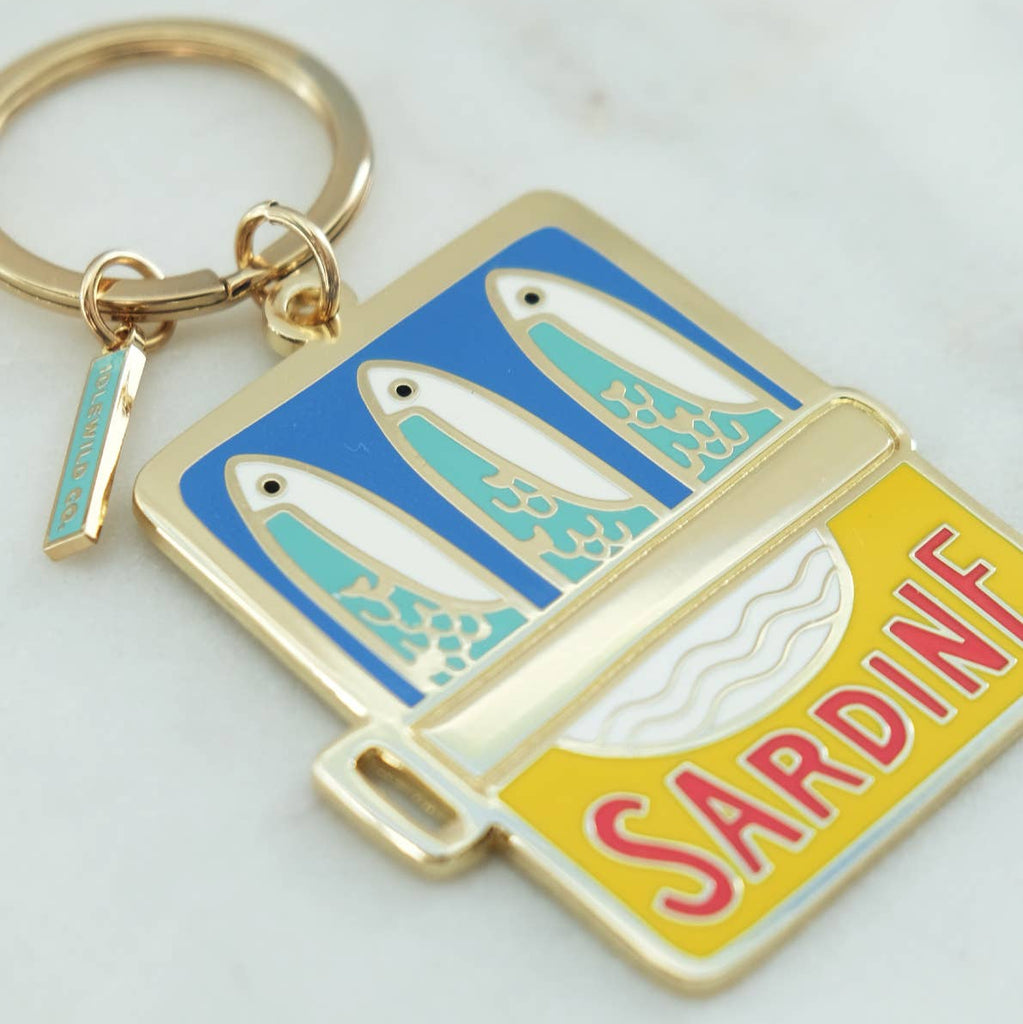 Tinned Fish Enamel Bag Charm / Keychain - Freshie & Zero Studio Shop