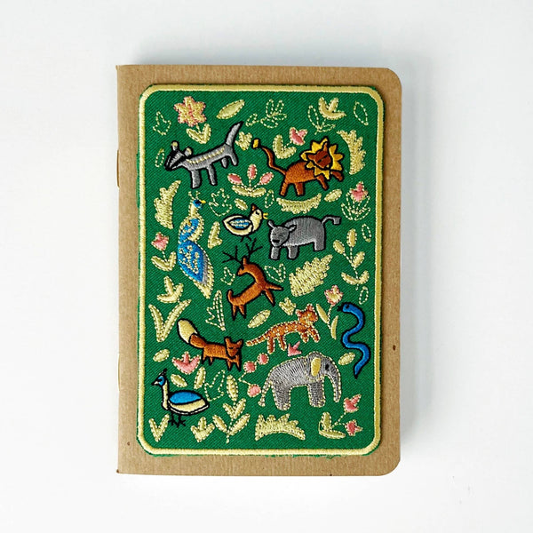 Embroidery Pocket Notebook - Wildlife - Freshie & Zero Studio Shop