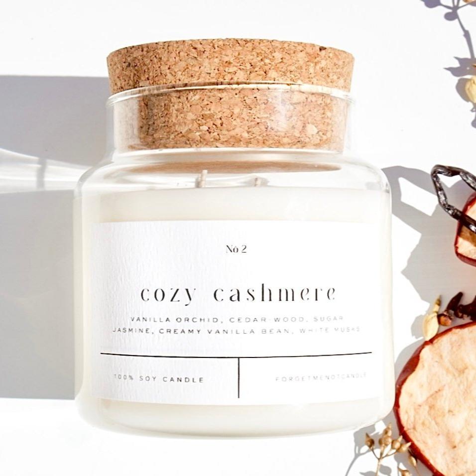Cozy Cashmere: Two Wick 22oz Candle - Freshie & Zero Studio Shop