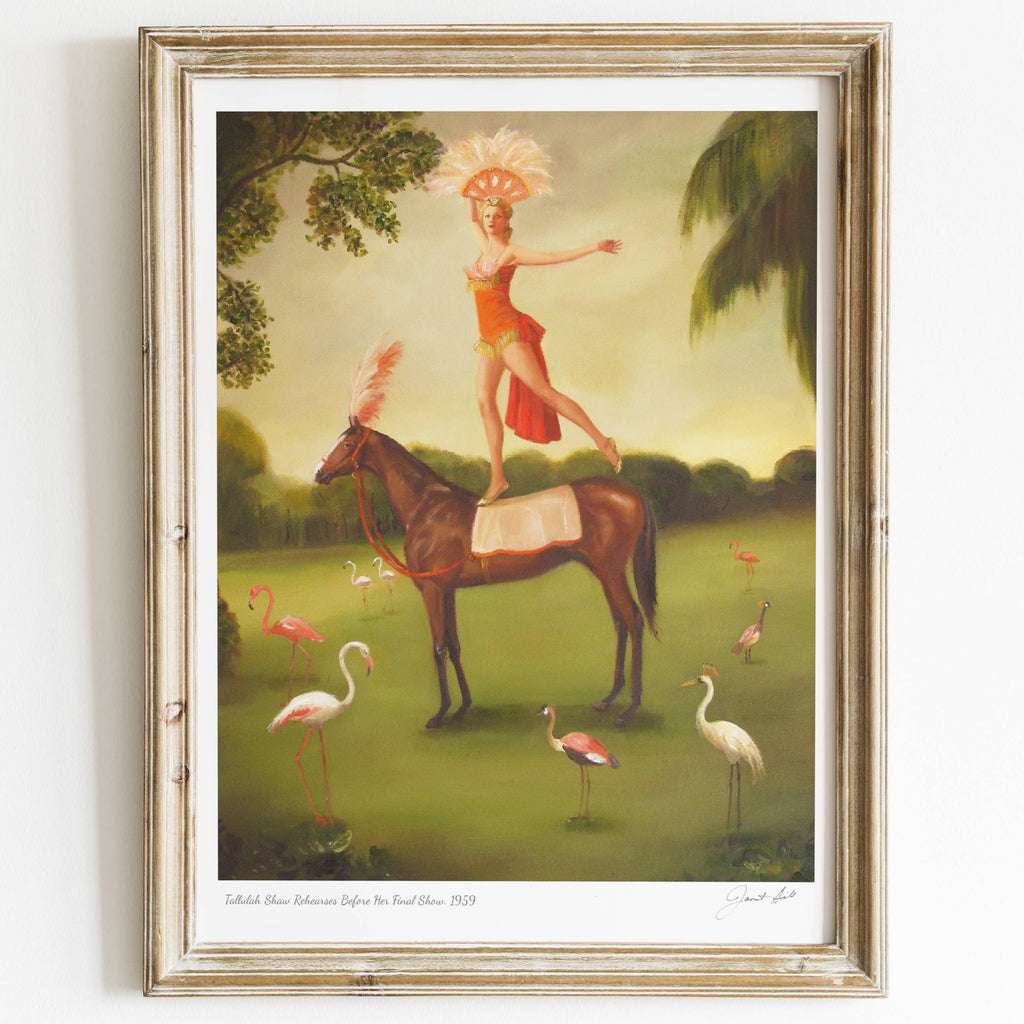 Janet Hill Art Print: Tallulah Shaw Rehearses 8.5"x11" - Freshie & Zero Studio Shop