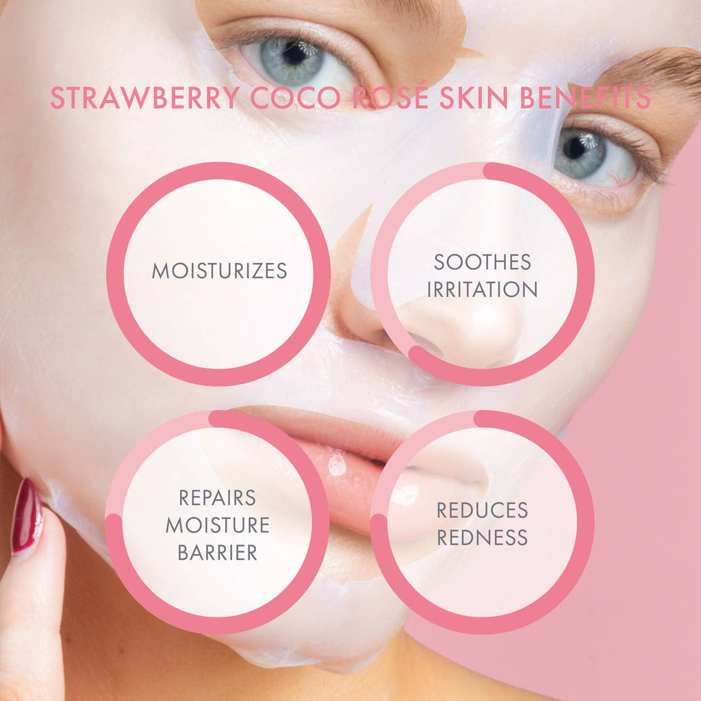 Strawberry Coco Rose Soothing Biocellulose Mocktail Mask - Freshie & Zero Studio Shop