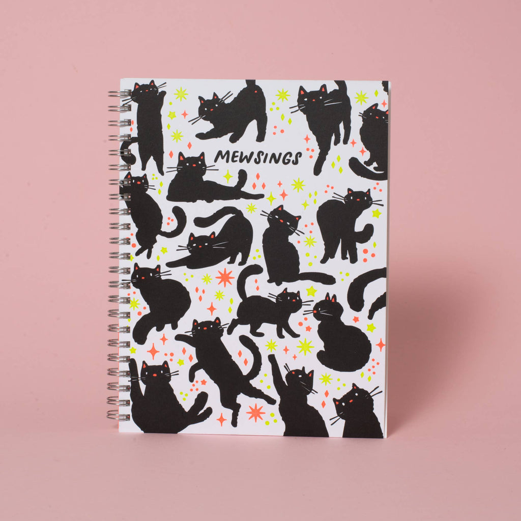 Mewsings Cat Letterpress Blank Notebook - Freshie & Zero Studio Shop