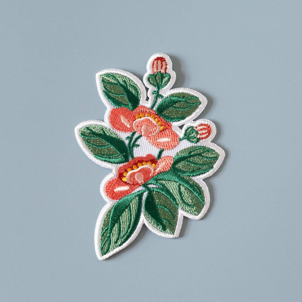 Iron-On Patch: Pink & Green Floral - Freshie & Zero Studio Shop