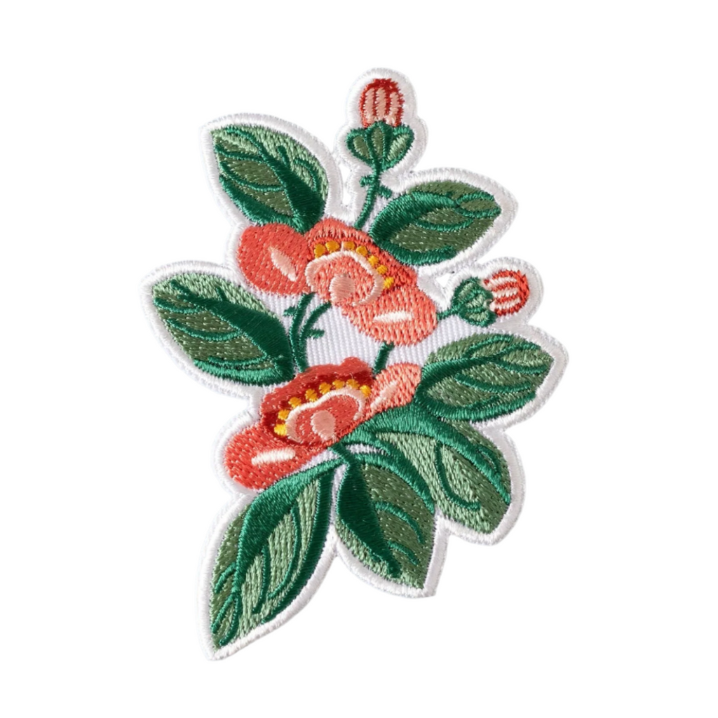 Iron-On Patch: Pink & Green Floral - Freshie & Zero Studio Shop
