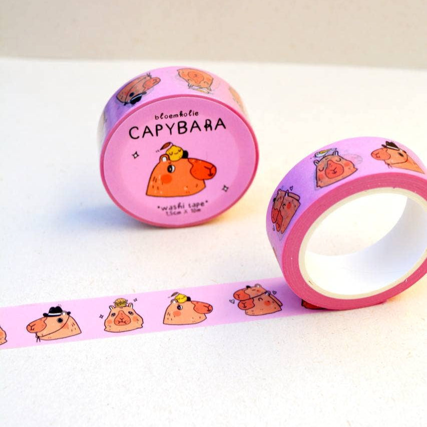 Capybara Cuties Washi Tape - Freshie & Zero Studio Shop