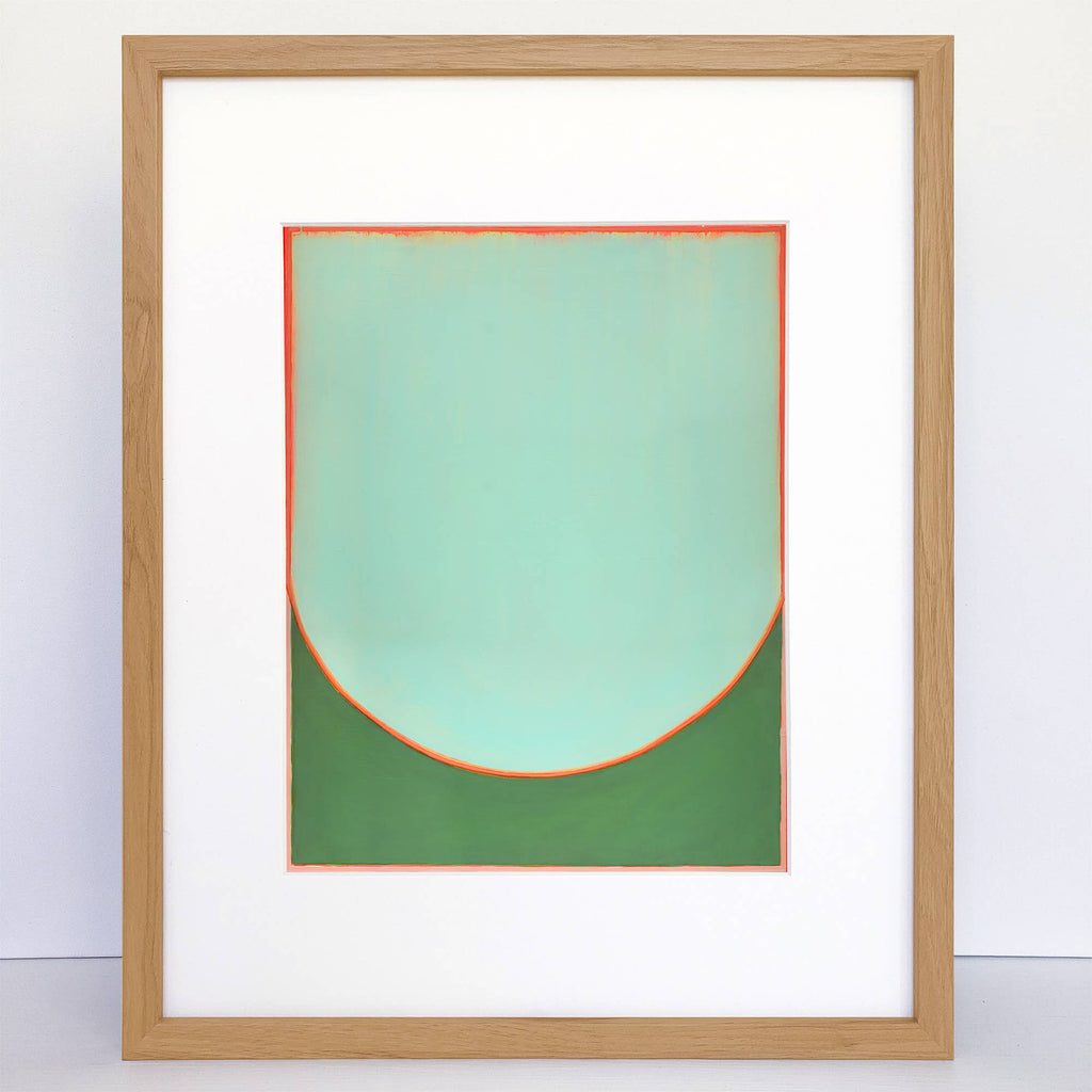 Rustic Green and Aqua Minimalist - Catherine Freshley Art Print: 11" x 14" - Freshie & Zero Studio Shop