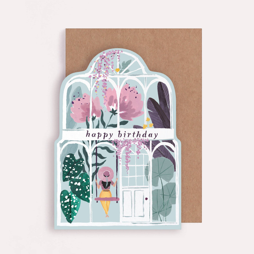 Greenhouse Birthday Card - Freshie & Zero Studio Shop