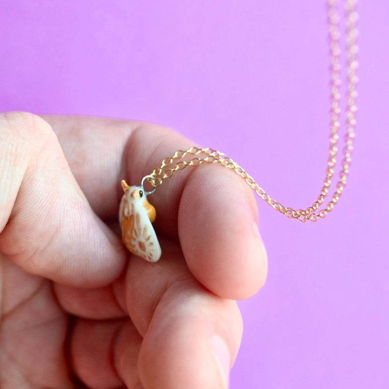 Sunbeam Moth Charm Necklace - Freshie & Zero Studio Shop