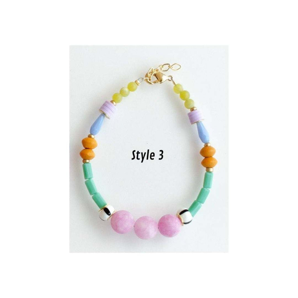 Zinnia Colorful Beaded Stacking Bracelets by Jill Makes - Freshie & Zero Studio Shop