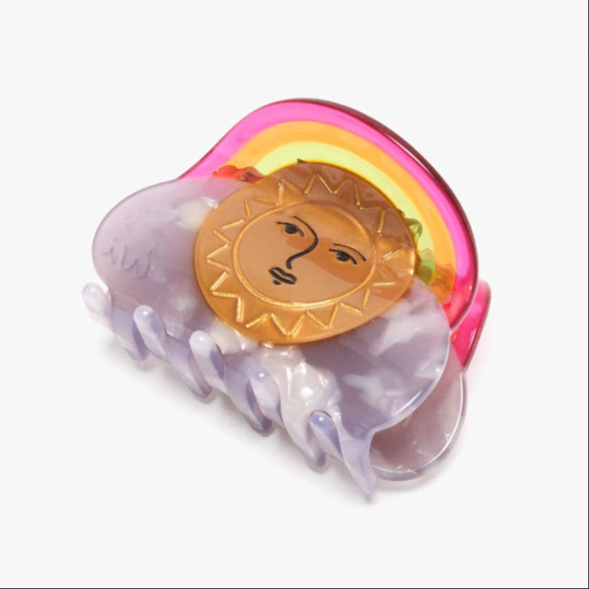 Sun and Rainbow Sky Hair Claw Clip - Freshie & Zero Studio Shop