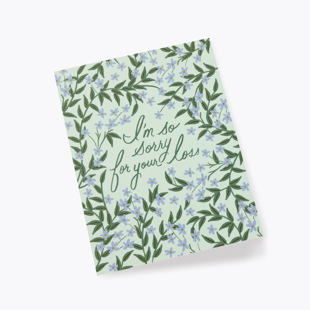 Mint Laurel Sympathy Card by Rifle Paper - Freshie & Zero Studio Shop