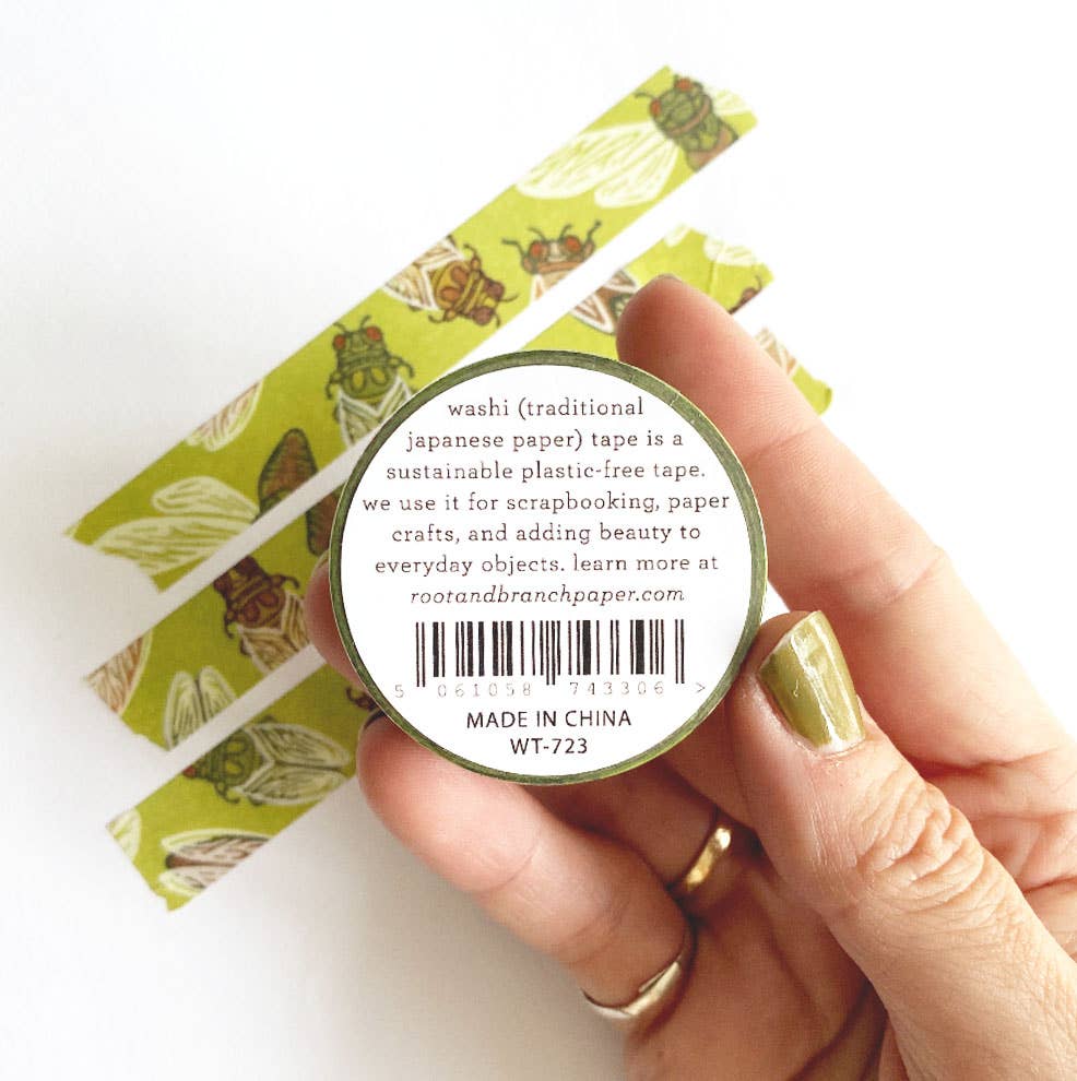 Cicada Insect Washi Tape - Freshie & Zero Studio Shop