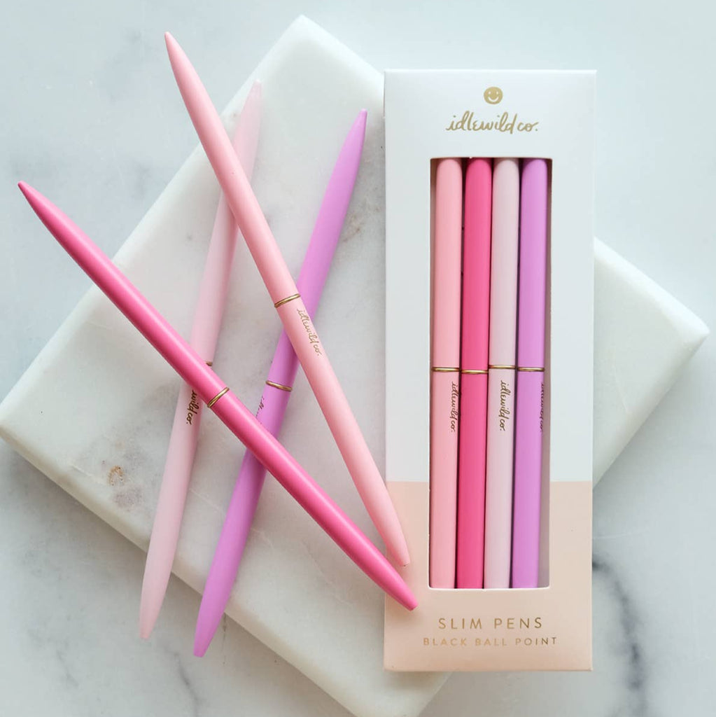 Slim Pens Set of Four - Pretty in Pink - Freshie & Zero Studio Shop