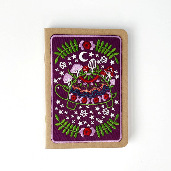 Pocket Notebook - Turtle Embroidery - Freshie & Zero Studio Shop