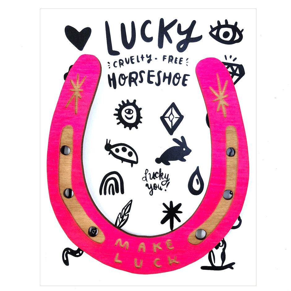 Lucky Wood Horseshoe Wall Decor - Freshie & Zero Studio Shop