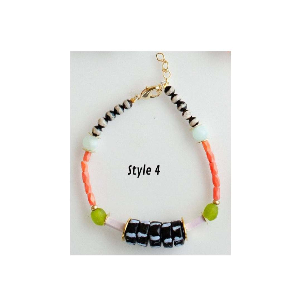 Zinnia Colorful Beaded Stacking Bracelets by Jill Makes - Freshie & Zero Studio Shop