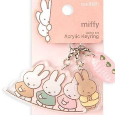 Miffy 3 Piece Peach Acrylic Bag Charm - Freshie & Zero Studio Shop