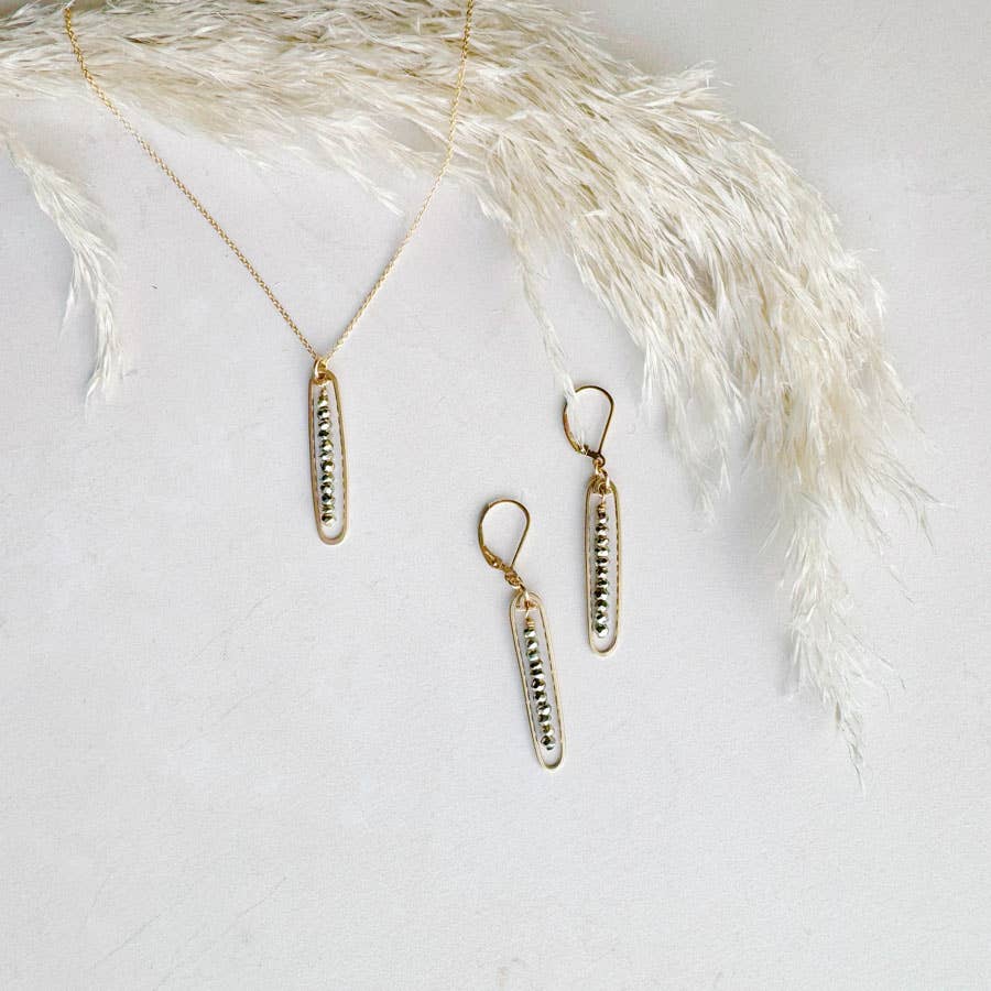 lyric earrings with pyrite - Freshie & Zero Studio Shop