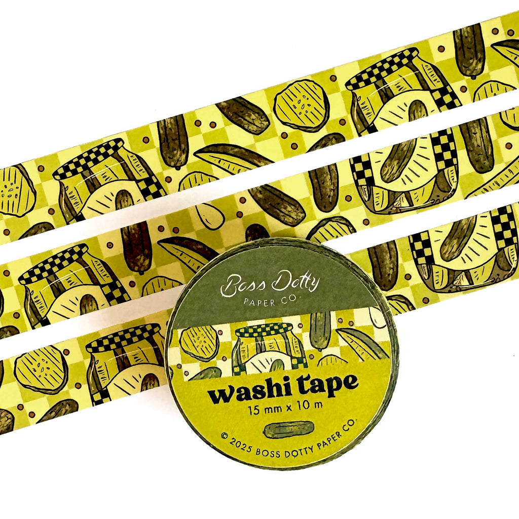 Pickle Pattern Washi Tape - Freshie & Zero Studio Shop