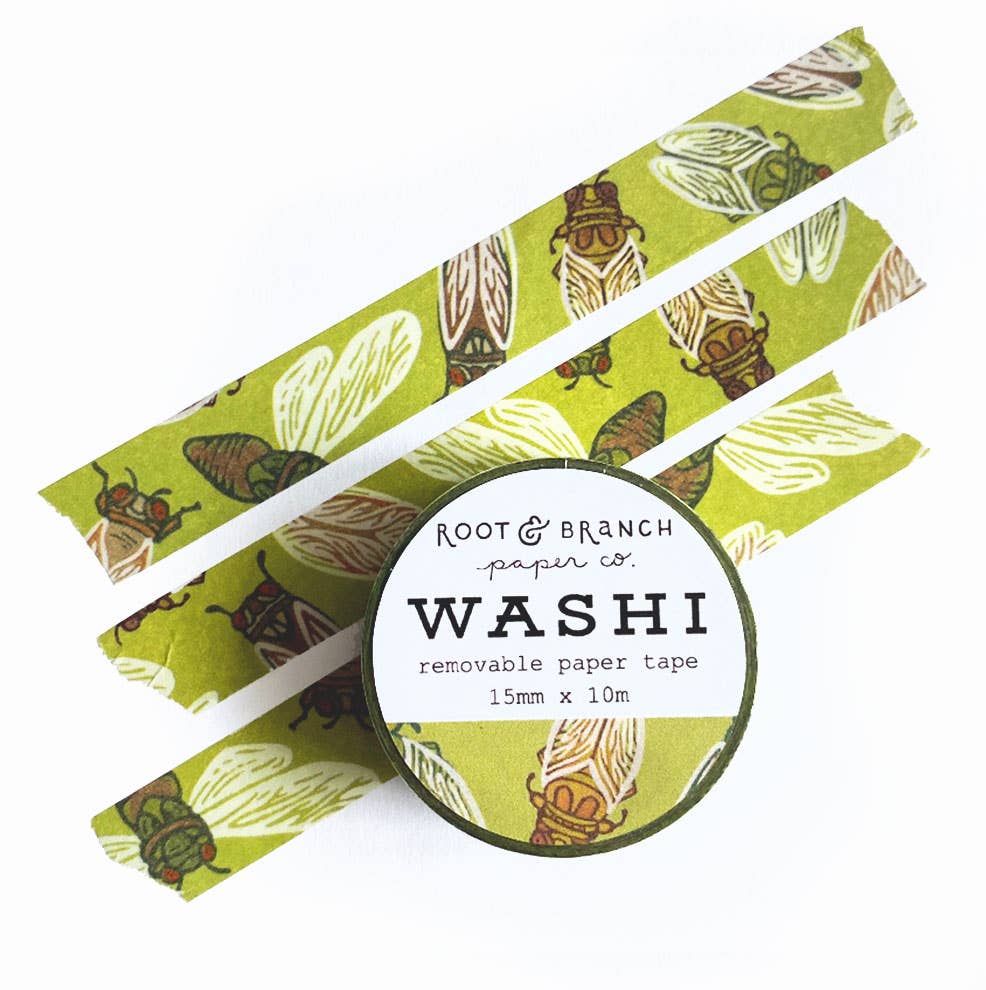 Cicada Insect Washi Tape - Freshie & Zero Studio Shop