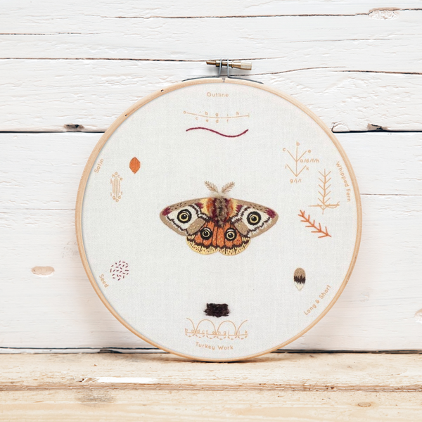 Learn Embroidery, Moth | Beginner - Freshie & Zero Studio Shop