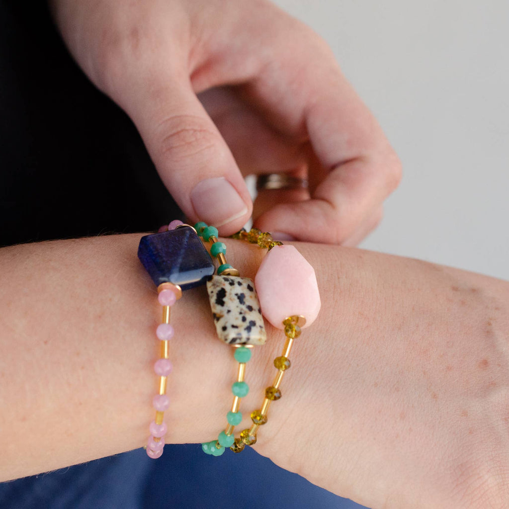 Gemstone Stretchable Bracelets by Jill Makes - Freshie & Zero Studio Shop