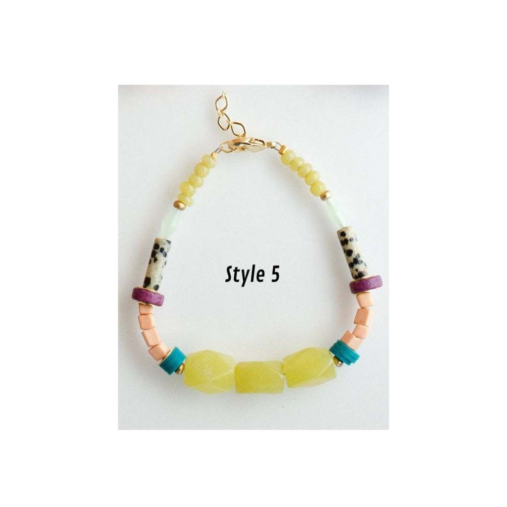 Zinnia Colorful Beaded Stacking Bracelets by Jill Makes - Freshie & Zero Studio Shop