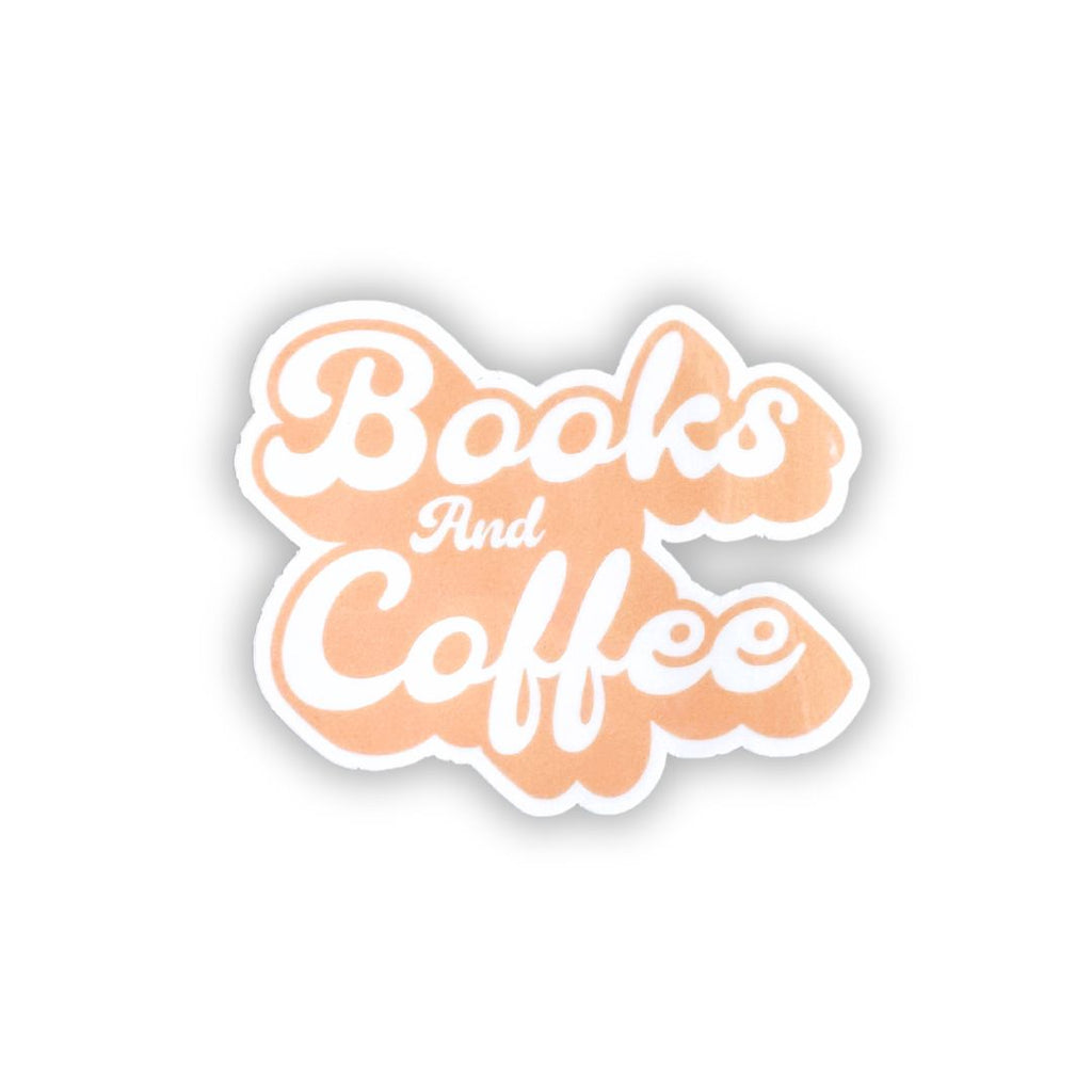Books And Coffee Vinyl Sticker - Freshie & Zero Studio Shop