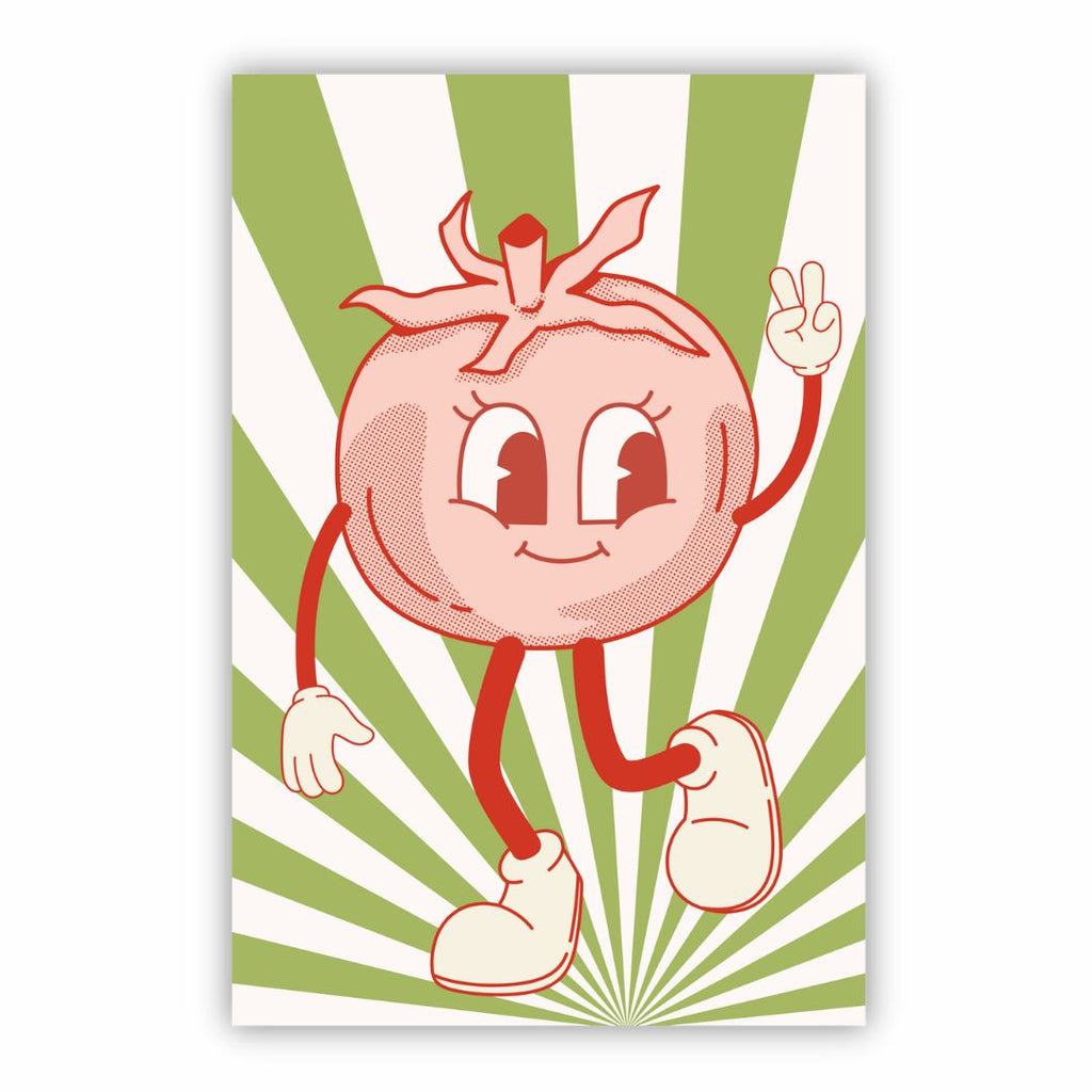 Garden Flag: Retro Tomato Dude - Freshie & Zero Studio Shop