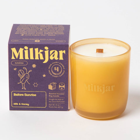 Before Sunrise - Milk & Honey Coconut Soy 8oz Candle by Milkjar - Freshie & Zero Studio Shop