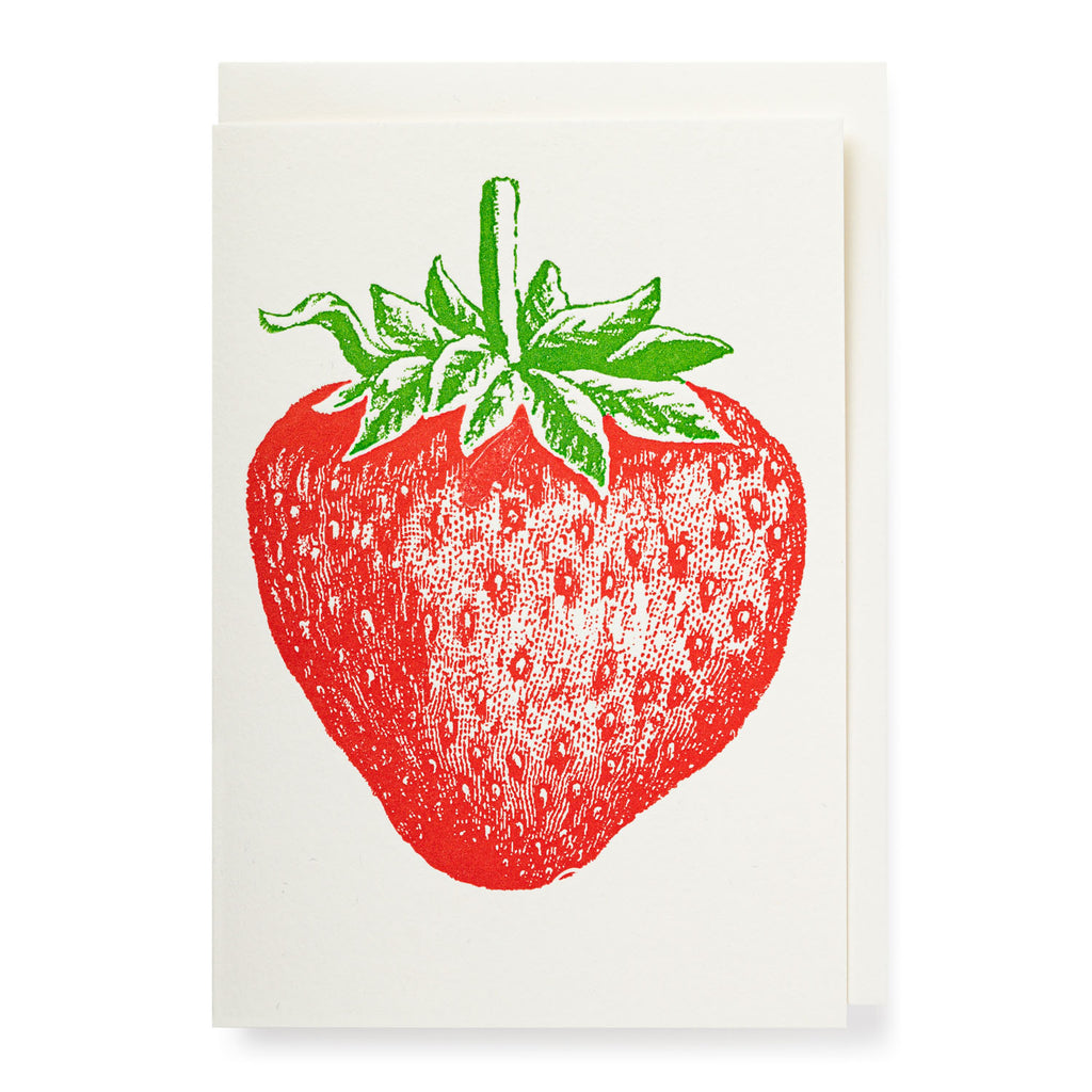 Strawberry Letterpress Notecards Set - Freshie & Zero Studio Shop